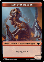 Mercenary // Scorpion Dragon Double-Sided Token [Outlaws of Thunder Junction Tokens] | Jomio and Rueliete's Cards and Comics