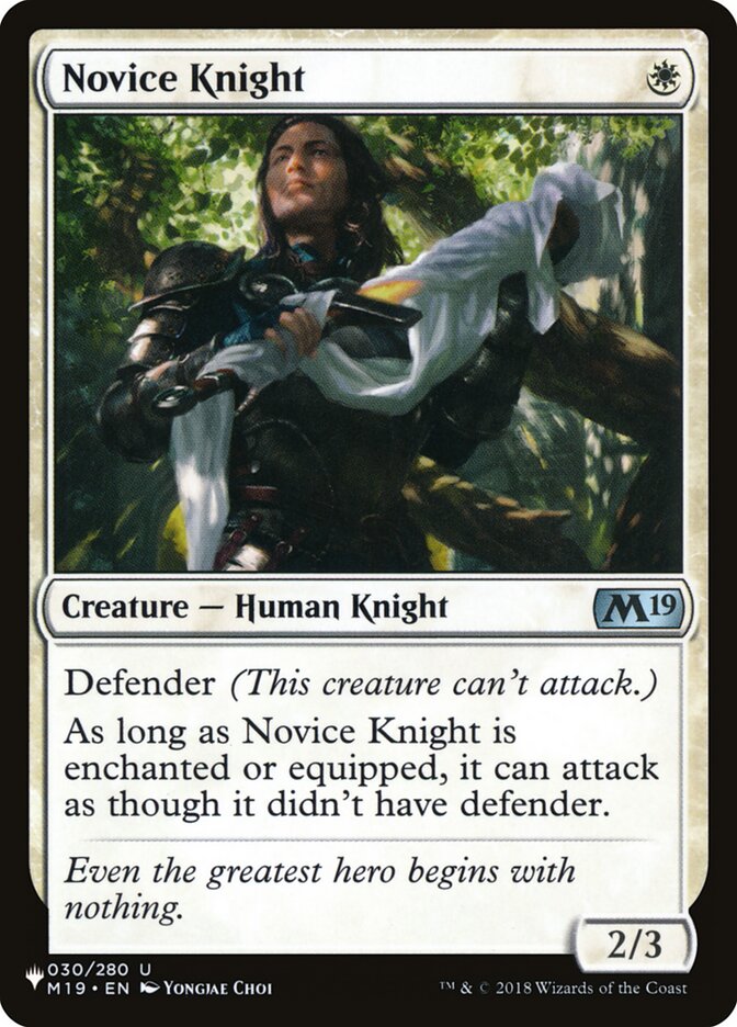 Novice Knight [The List] | Jomio and Rueliete's Cards and Comics