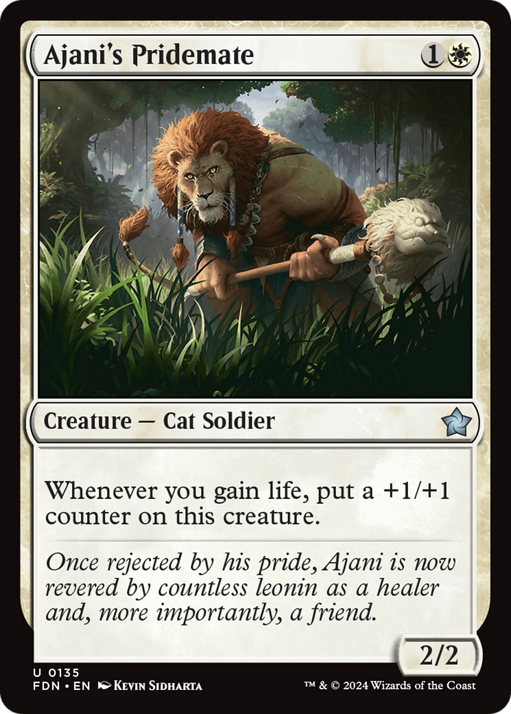 Ajani's Pridemate [Foundations] | Jomio and Rueliete's Cards and Comics