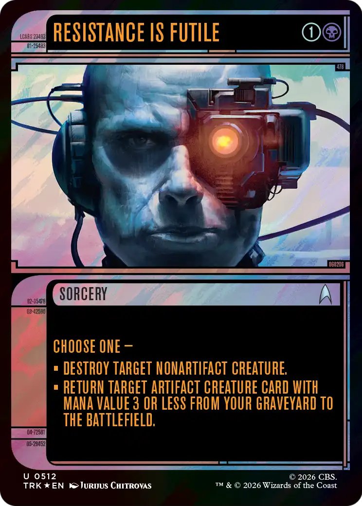 Resistance Is Futile (Showcase) (Surge Foil) [Star Trek] | Jomio and Rueliete's Cards and Comics