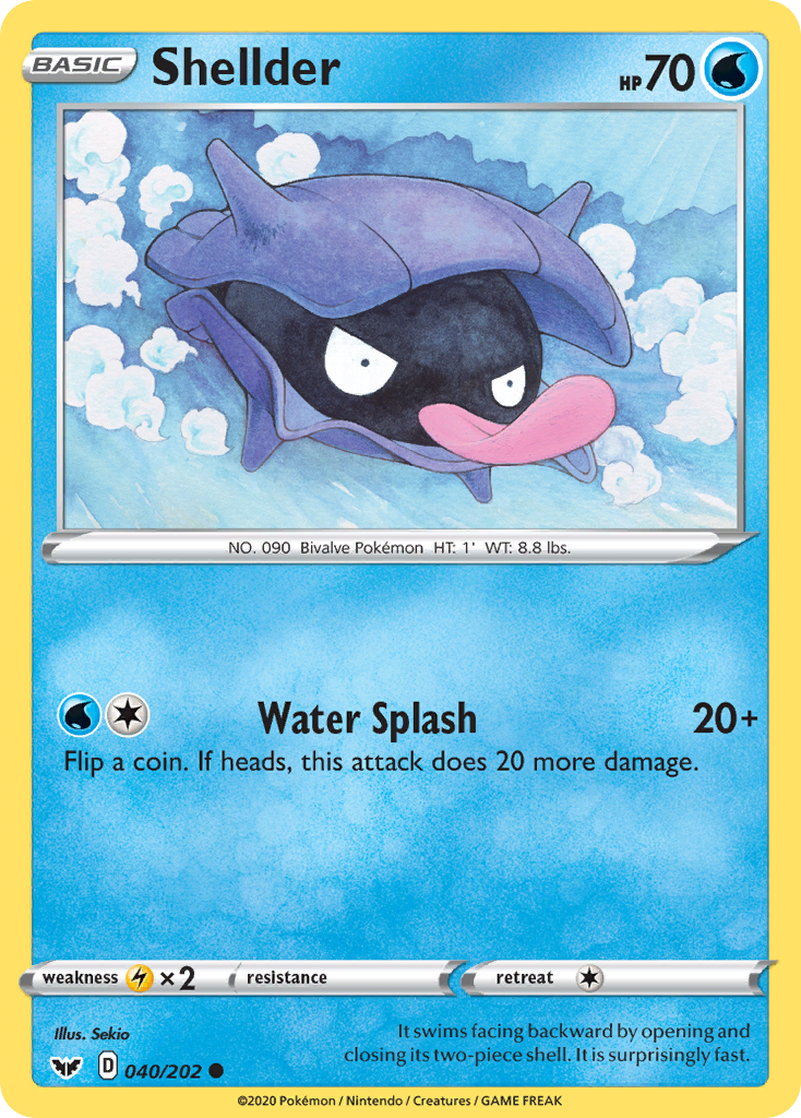 Shellder (040/202) [Sword & Shield: Base Set] | Jomio and Rueliete's Cards and Comics