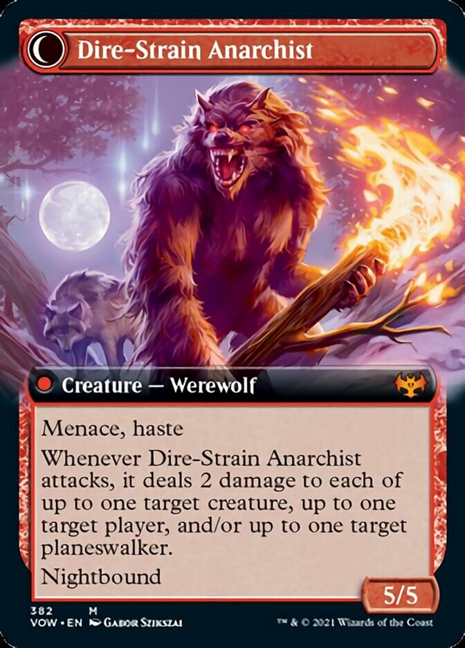 Volatile Arsonist // Dire-Strain Anarchist (Extended Art) [Innistrad: Crimson Vow] | Jomio and Rueliete's Cards and Comics