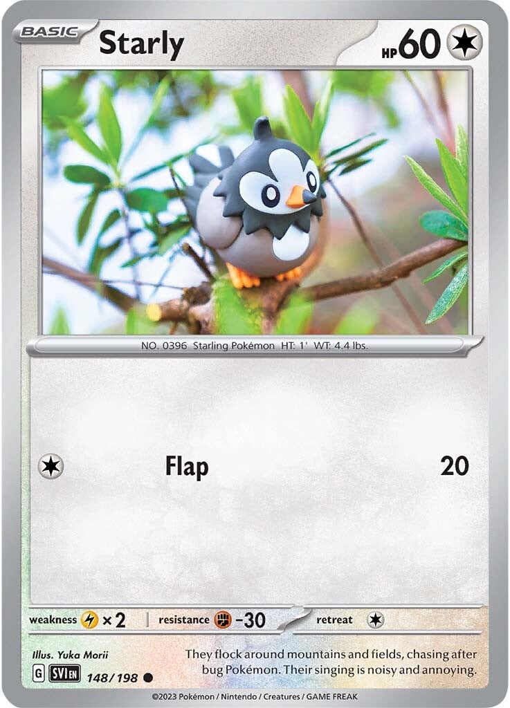 Starly (148/198) [Scarlet & Violet: Base Set] | Jomio and Rueliete's Cards and Comics