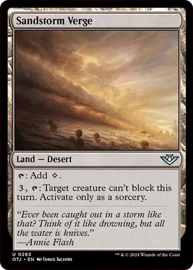 Sandstorm Verge [Outlaws of Thunder Junction] | Jomio and Rueliete's Cards and Comics