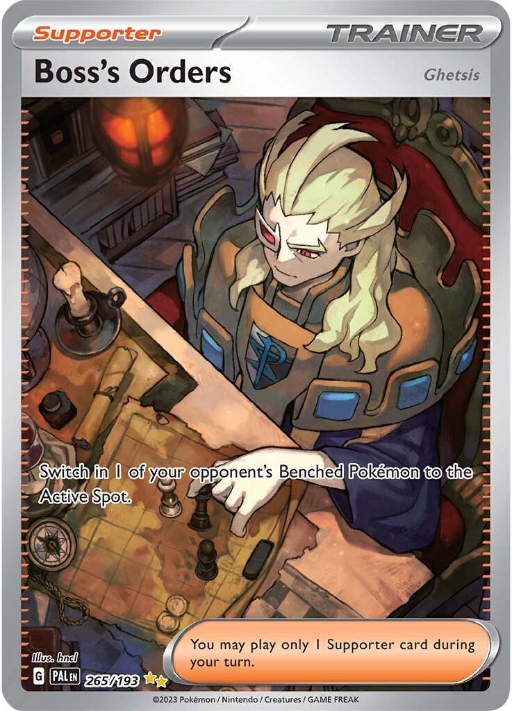 Boss's Orders (265/193) [Scarlet & Violet: Paldea Evolved] | Jomio and Rueliete's Cards and Comics