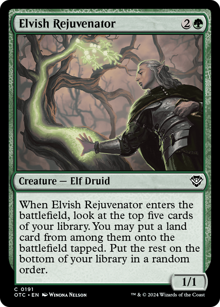 Elvish Rejuvenator [Outlaws of Thunder Junction Commander] | Jomio and Rueliete's Cards and Comics