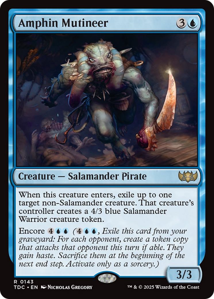 Amphin Mutineer [Tarkir: Dragonstorm Commander] | Jomio and Rueliete's Cards and Comics