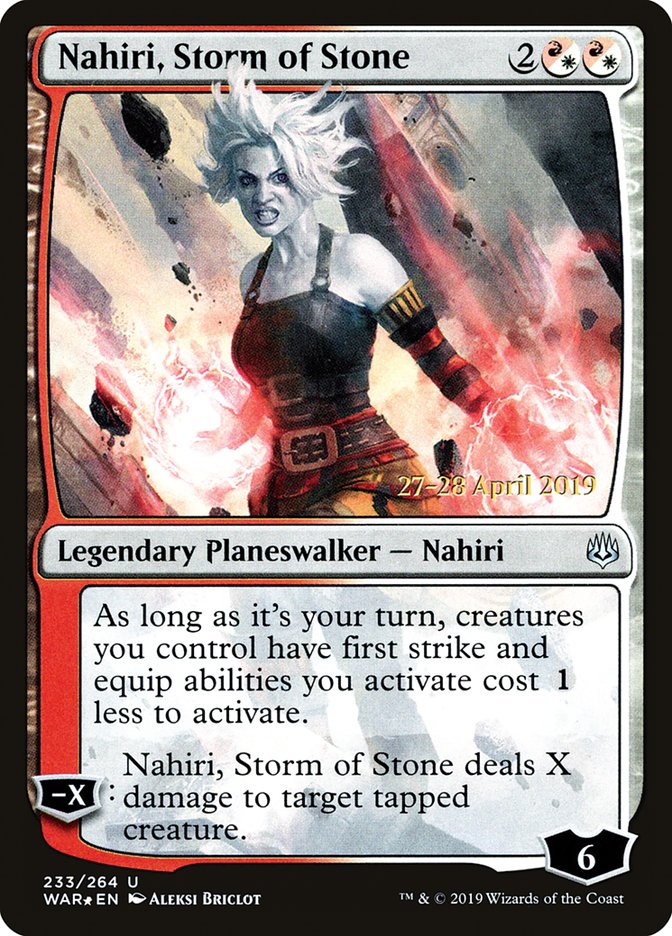 Nahiri, Storm of Stone [War of the Spark Prerelease Promos] | Jomio and Rueliete's Cards and Comics