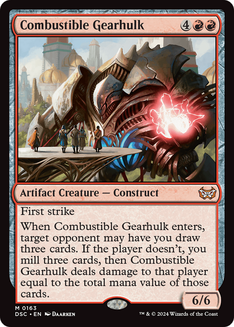 Combustible Gearhulk [Duskmourn: House of Horror Commander] | Jomio and Rueliete's Cards and Comics