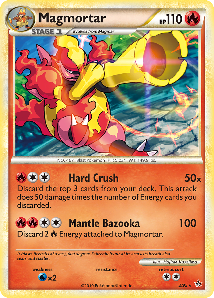 Magmortar (2/95) [HeartGold & SoulSilver: Unleashed] | Jomio and Rueliete's Cards and Comics