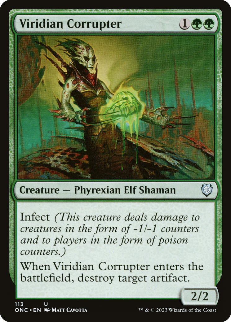 Viridian Corrupter [Phyrexia: All Will Be One Commander] | Jomio and Rueliete's Cards and Comics