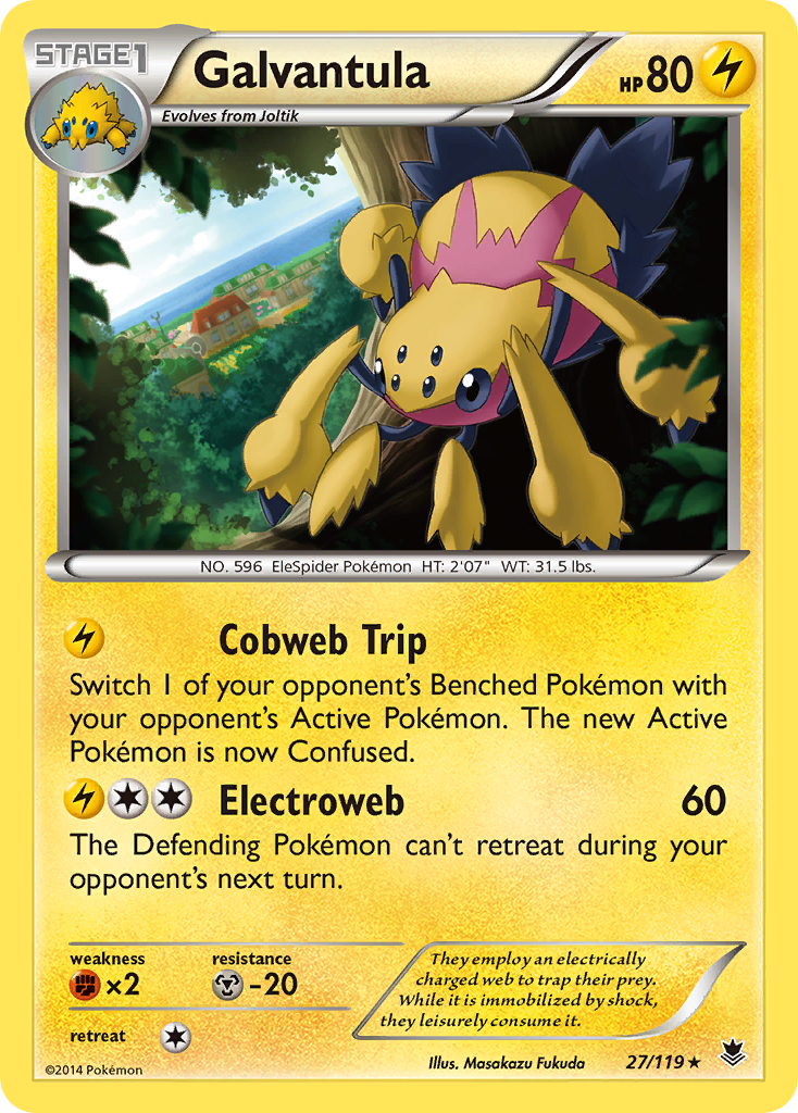 Galvantula (27/119) [XY: Phantom Forces] | Jomio and Rueliete's Cards and Comics