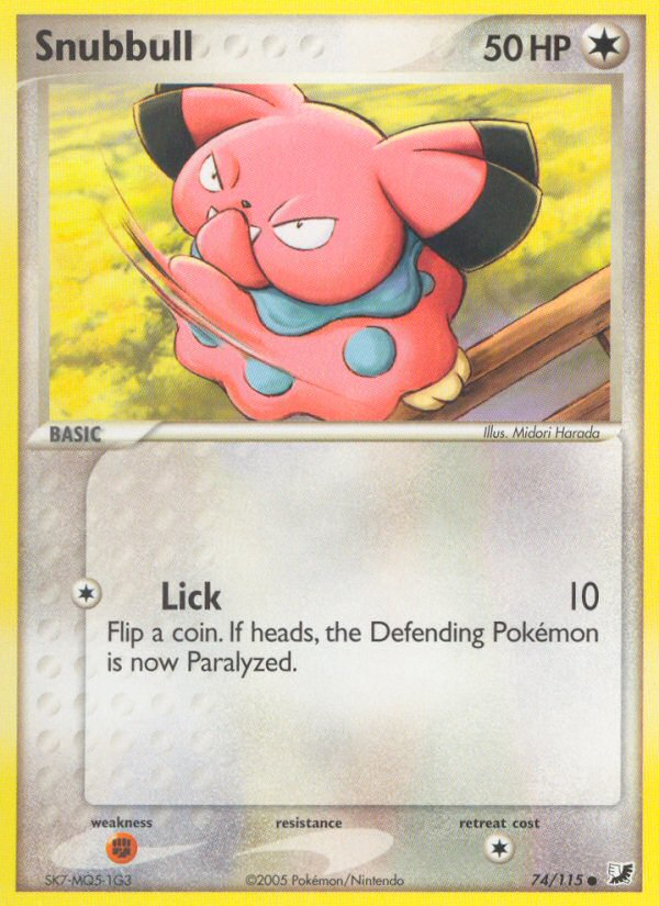 Snubbull (74/115) [EX: Unseen Forces] | Jomio and Rueliete's Cards and Comics