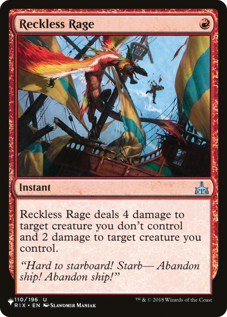 Reckless Rage [The List] | Jomio and Rueliete's Cards and Comics