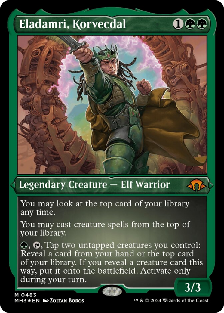 Eladamri, Korvecdal (Foil Etched) [Modern Horizons 3] | Jomio and Rueliete's Cards and Comics