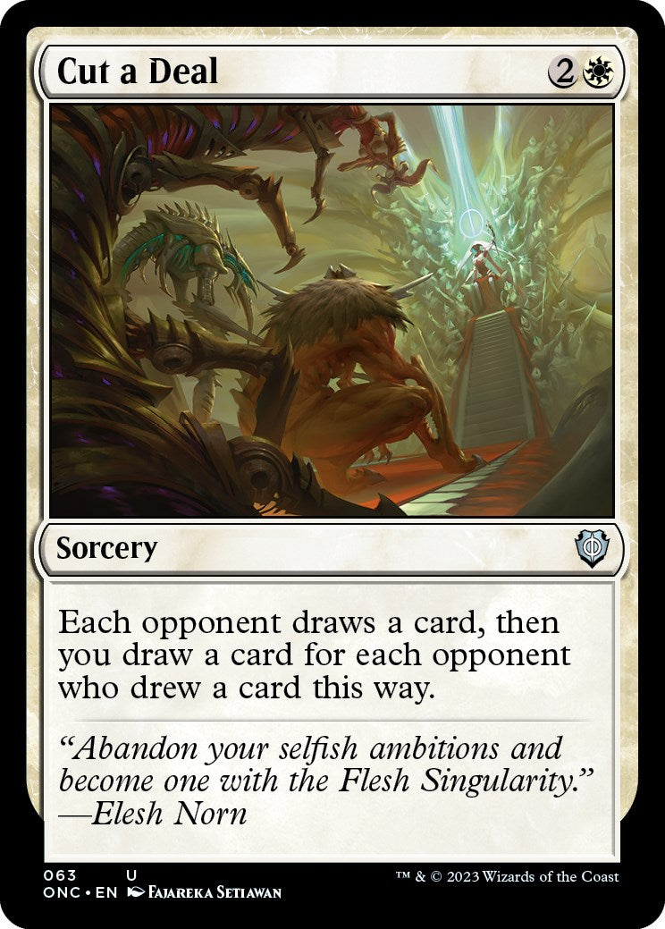 Cut a Deal [Phyrexia: All Will Be One Commander] | Jomio and Rueliete's Cards and Comics