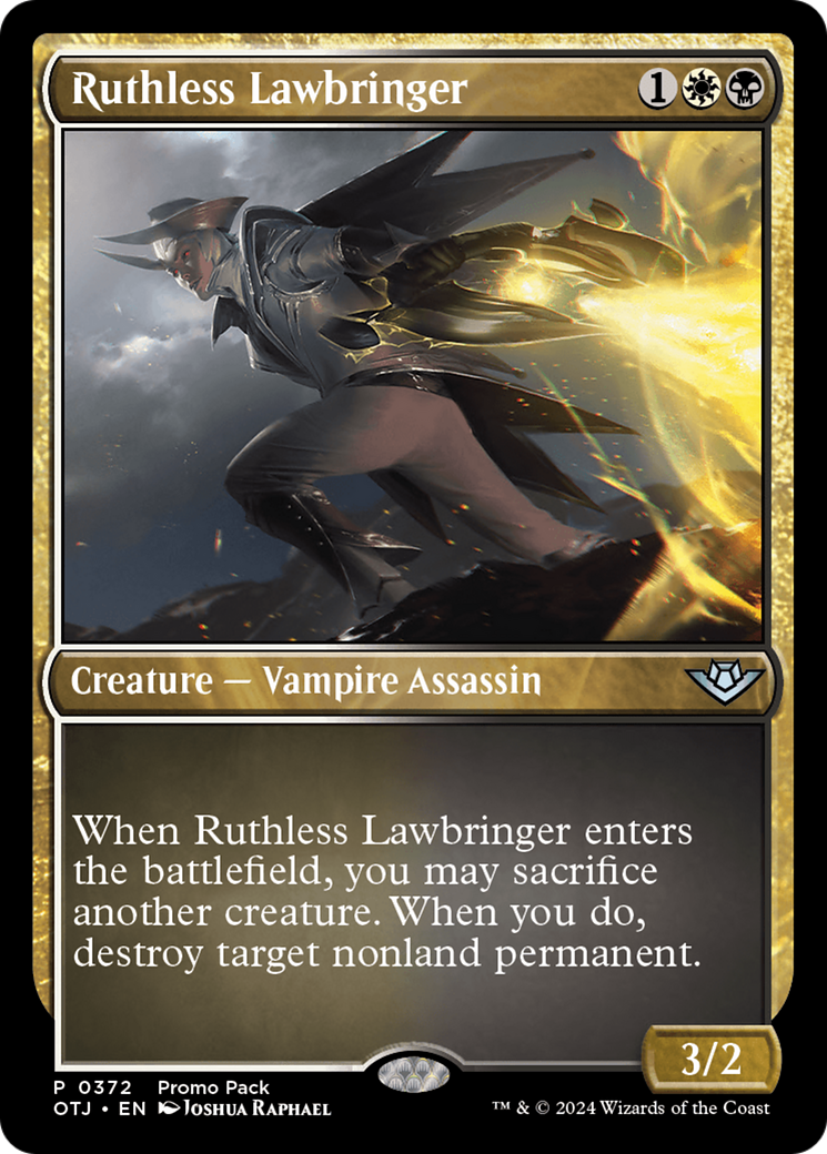 Ruthless Lawbringer (Promo Pack) [Outlaws of Thunder Junction Promos] | Jomio and Rueliete's Cards and Comics