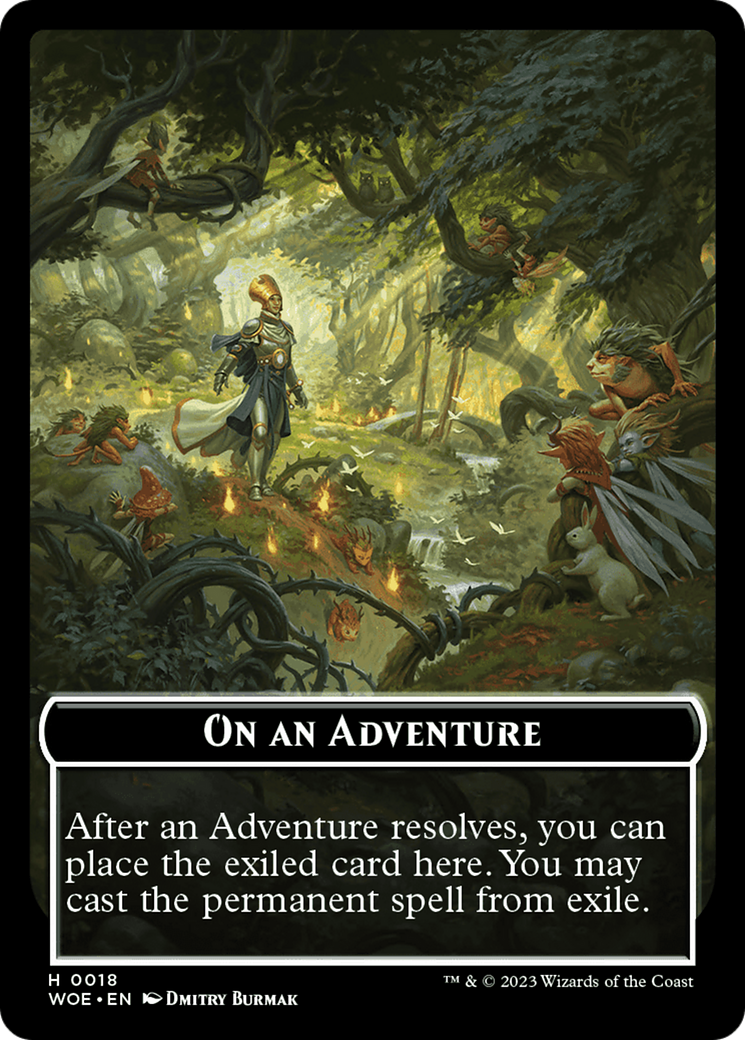 Wicked Role / Cursed Role // Emblem - On An Adventure Double-Sided Token [Wilds of Eldraine Tokens] | Jomio and Rueliete's Cards and Comics