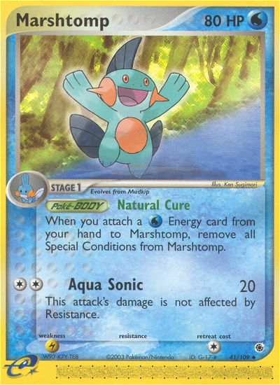 Marshtomp (41/109) [EX: Ruby & Sapphire] | Jomio and Rueliete's Cards and Comics
