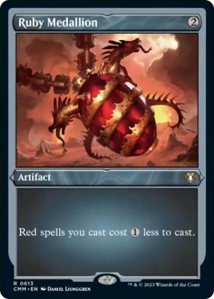 Ruby Medallion (Foil Etched) [Commander Masters] | Jomio and Rueliete's Cards and Comics