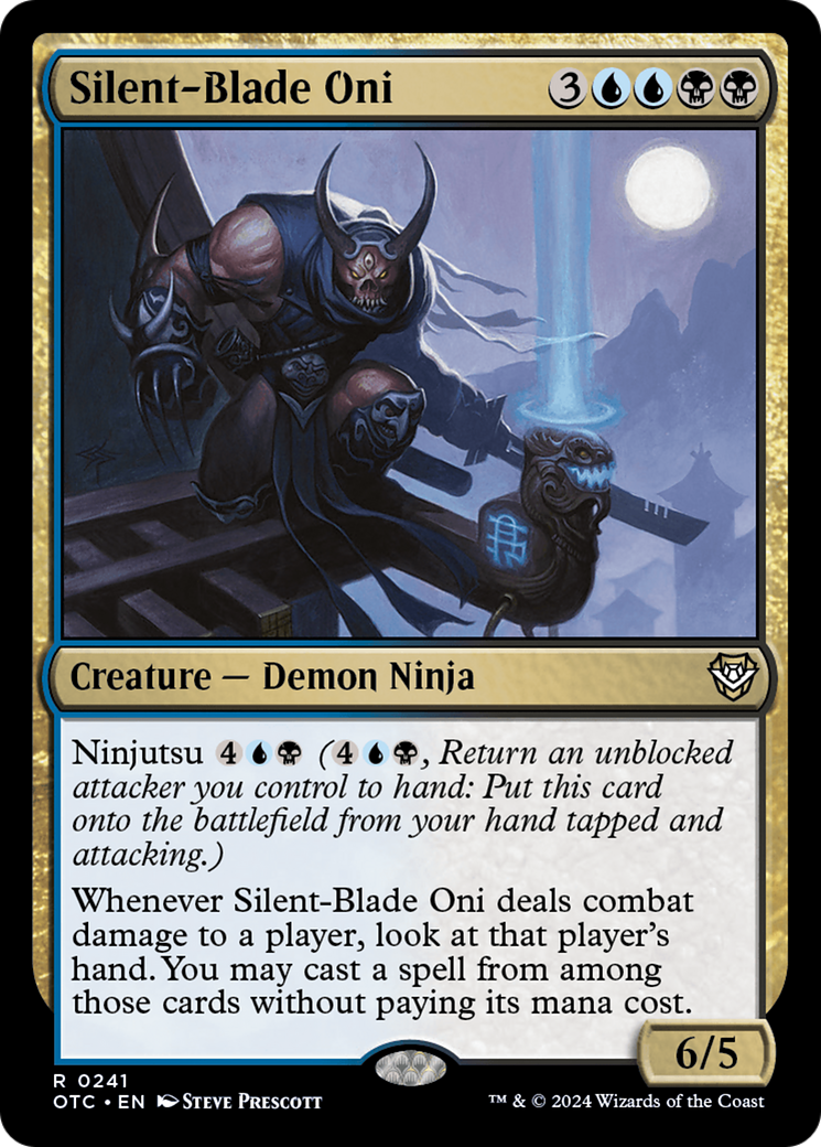 Silent-Blade Oni [Outlaws of Thunder Junction Commander] | Jomio and Rueliete's Cards and Comics