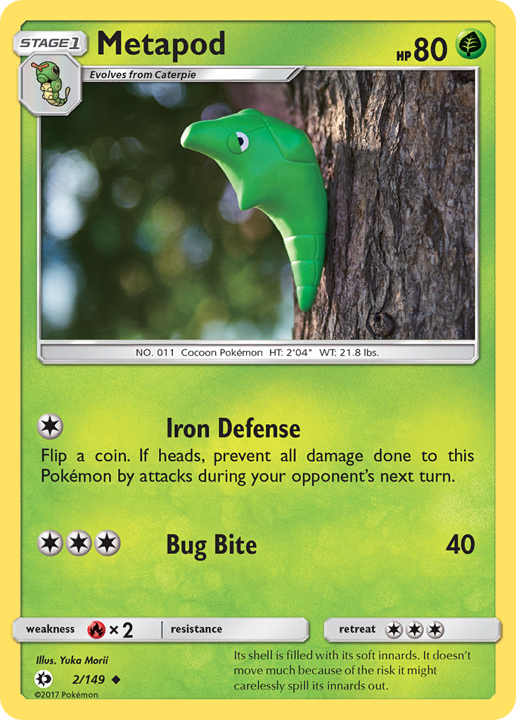 Metapod (2/149) [Sun & Moon: Base Set] | Jomio and Rueliete's Cards and Comics