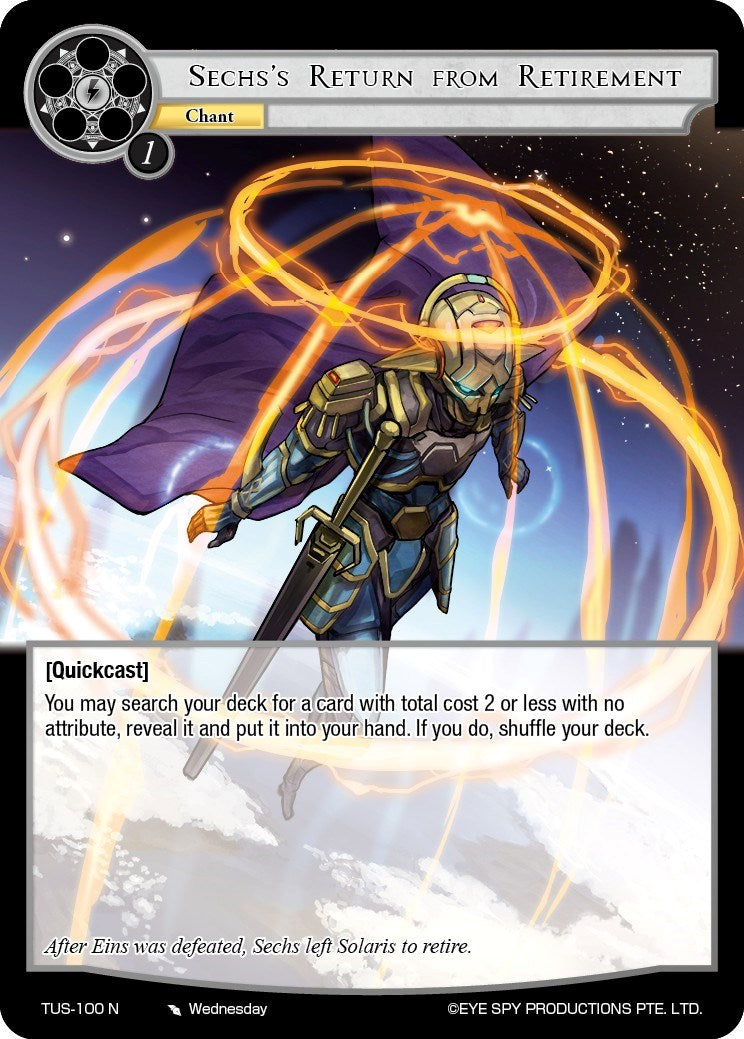 Sechs's Return from Retirement (TUS-100 N) [The Underworld of Secrets] | Jomio and Rueliete's Cards and Comics
