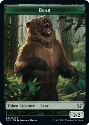 Kavu // Bear Double-Sided Token [Dominaria United Commander Tokens] | Jomio and Rueliete's Cards and Comics