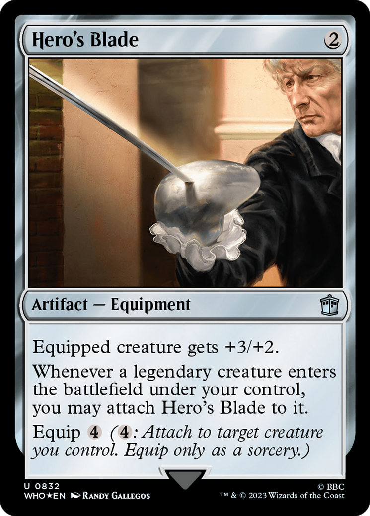 Hero's Blade (Surge Foil) [Doctor Who] | Jomio and Rueliete's Cards and Comics