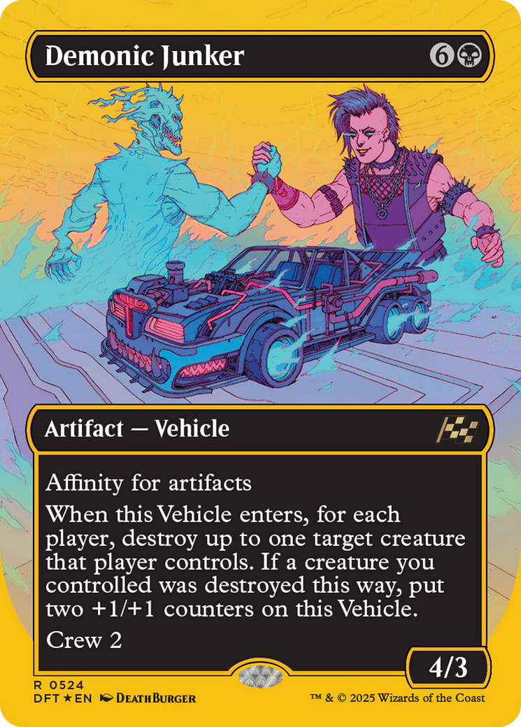 Demonic Junker (Borderless) (First-Place Foil) [Aetherdrift] | Jomio and Rueliete's Cards and Comics
