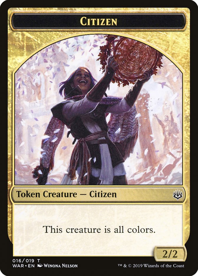 Citizen Token [War of the Spark Tokens] | Jomio and Rueliete's Cards and Comics