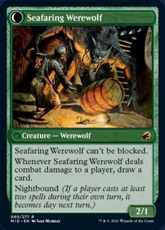 Suspicious Stowaway // Seafaring Werewolf [Innistrad: Midnight Hunt] | Jomio and Rueliete's Cards and Comics