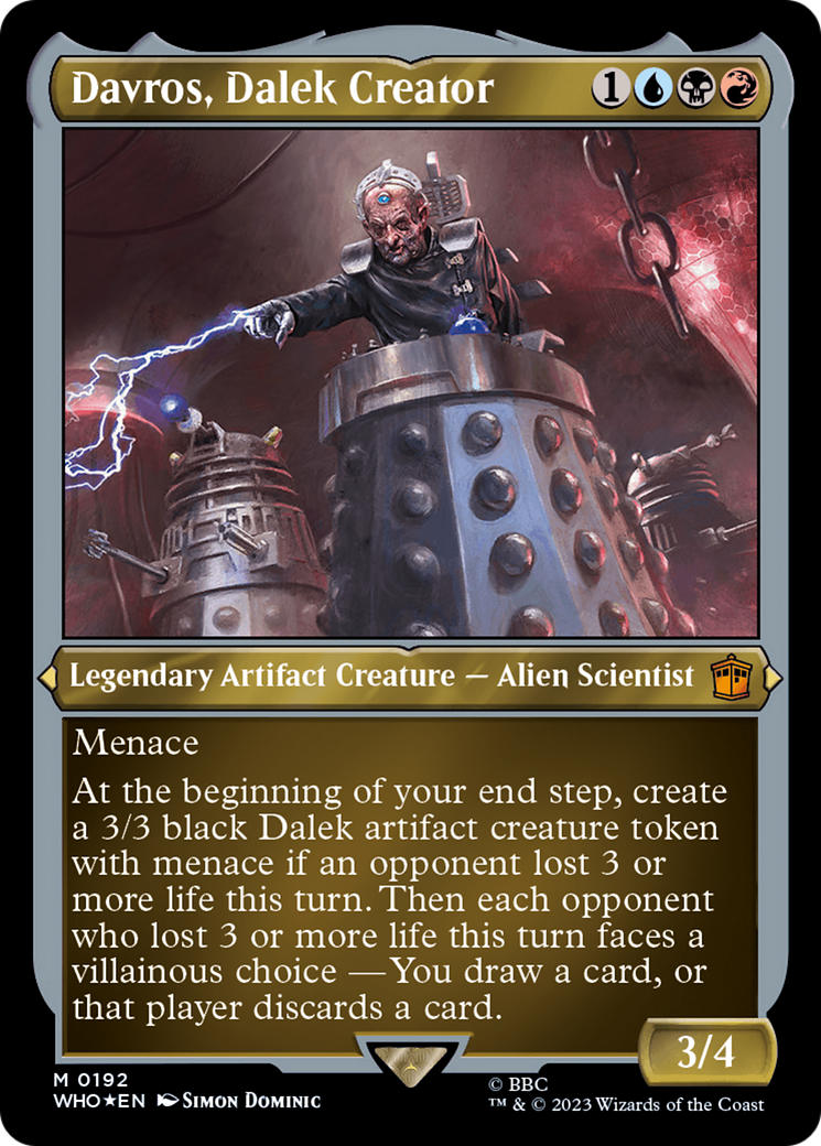 Davros, Dalek Creator (Display Commander) - Thick Stock [Doctor Who] | Jomio and Rueliete's Cards and Comics