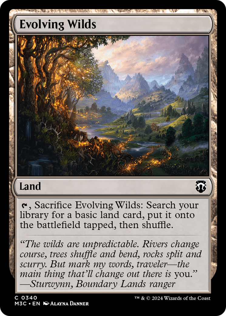 Evolving Wilds (Ripple Foil) [Modern Horizons 3 Commander] | Jomio and Rueliete's Cards and Comics