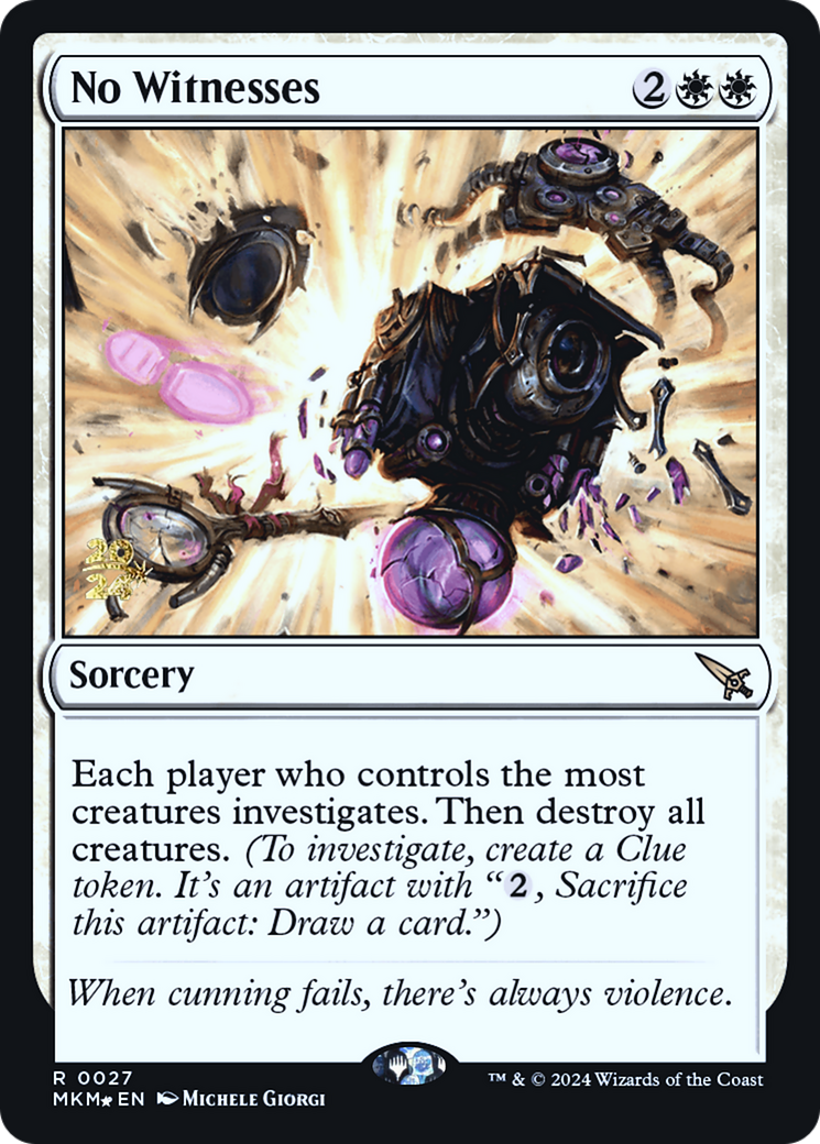 No Witnesses [Murders at Karlov Manor Prerelease Promos] | Jomio and Rueliete's Cards and Comics