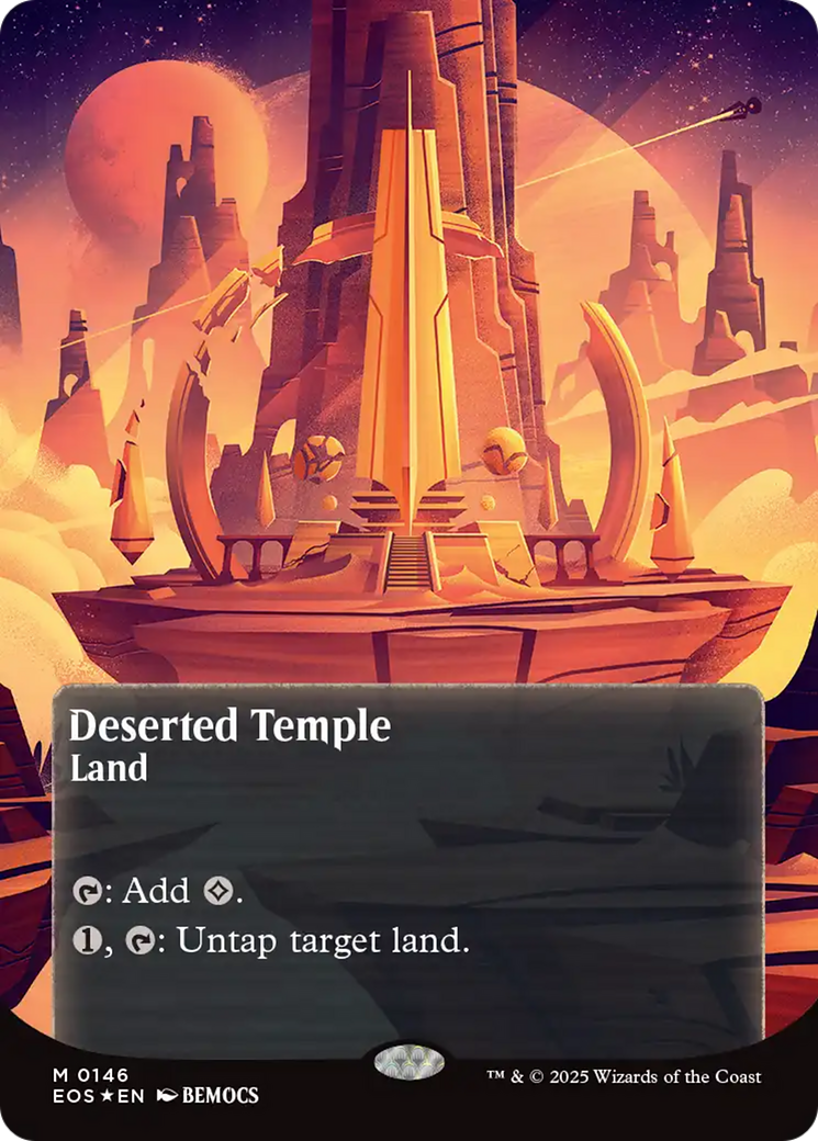 Deserted Temple (0146) (Borderless) (Galaxy Foil) [Edge of Eternities: Stellar Sights] | Jomio and Rueliete's Cards and Comics