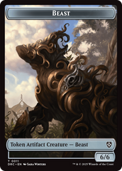 Construct // Beast (0011) Double-Sided Token [Aetherdrift Commander Tokens] | Jomio and Rueliete's Cards and Comics
