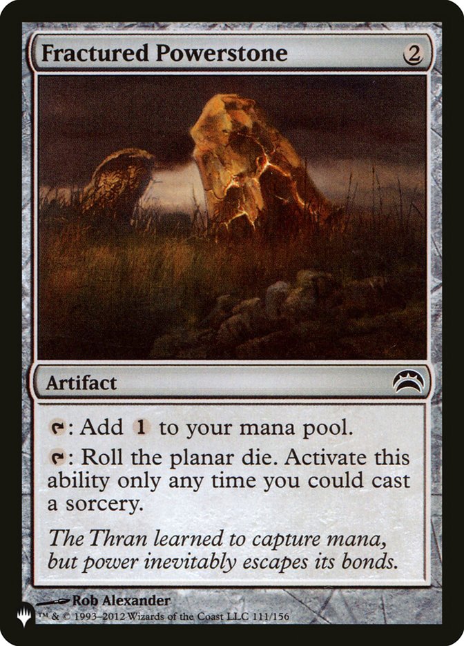 Fractured Powerstone [The List] | Jomio and Rueliete's Cards and Comics