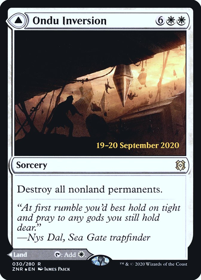 Ondu Inversion // Ondu Skyruins [Zendikar Rising Prerelease Promos] | Jomio and Rueliete's Cards and Comics