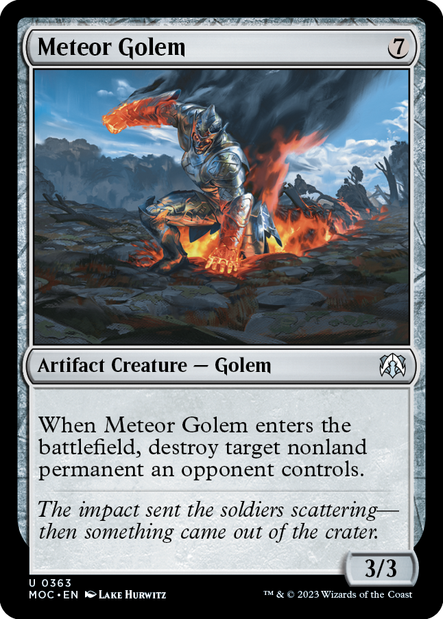Meteor Golem [March of the Machine Commander] | Jomio and Rueliete's Cards and Comics