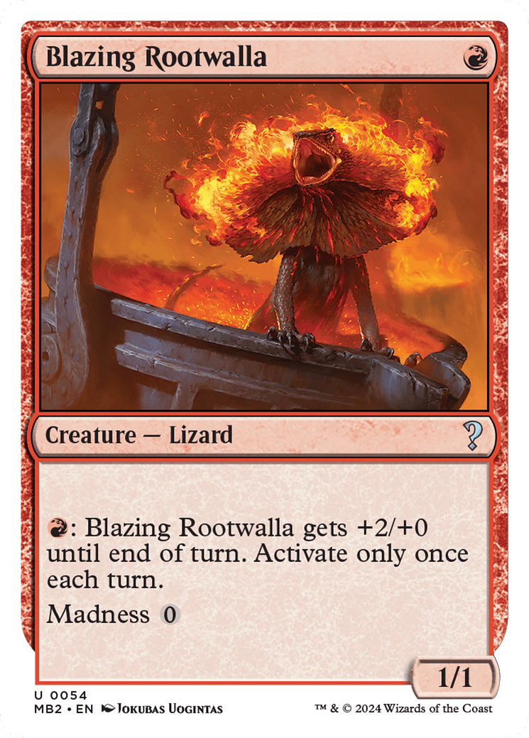 Blazing Rootwalla (White Border) [Mystery Booster 2] | Jomio and Rueliete's Cards and Comics