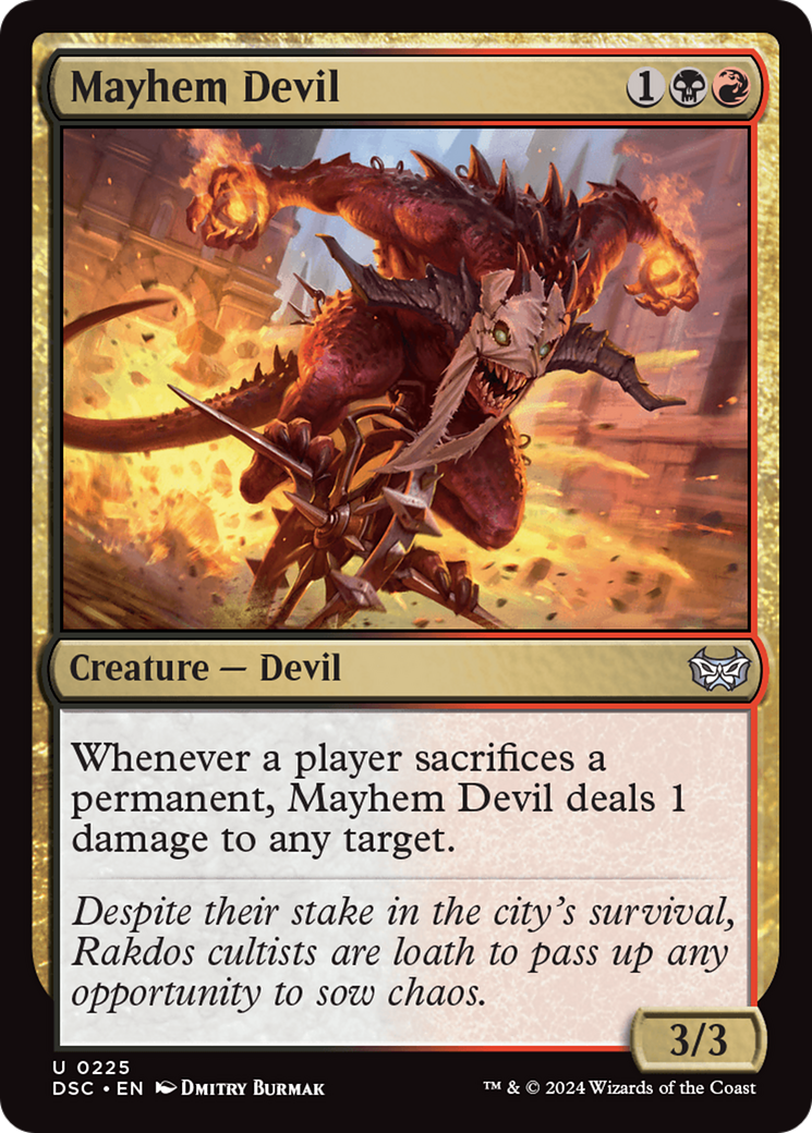 Mayhem Devil [Duskmourn: House of Horror Commander] | Jomio and Rueliete's Cards and Comics