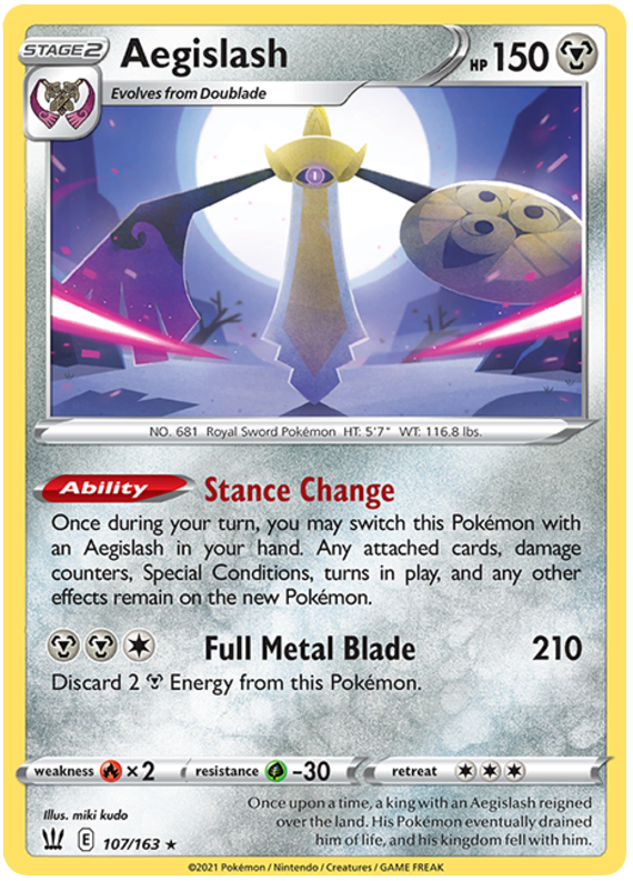 Aegislash (107/163) (107/163) [Sword & Shield: Battle Styles] | Jomio and Rueliete's Cards and Comics