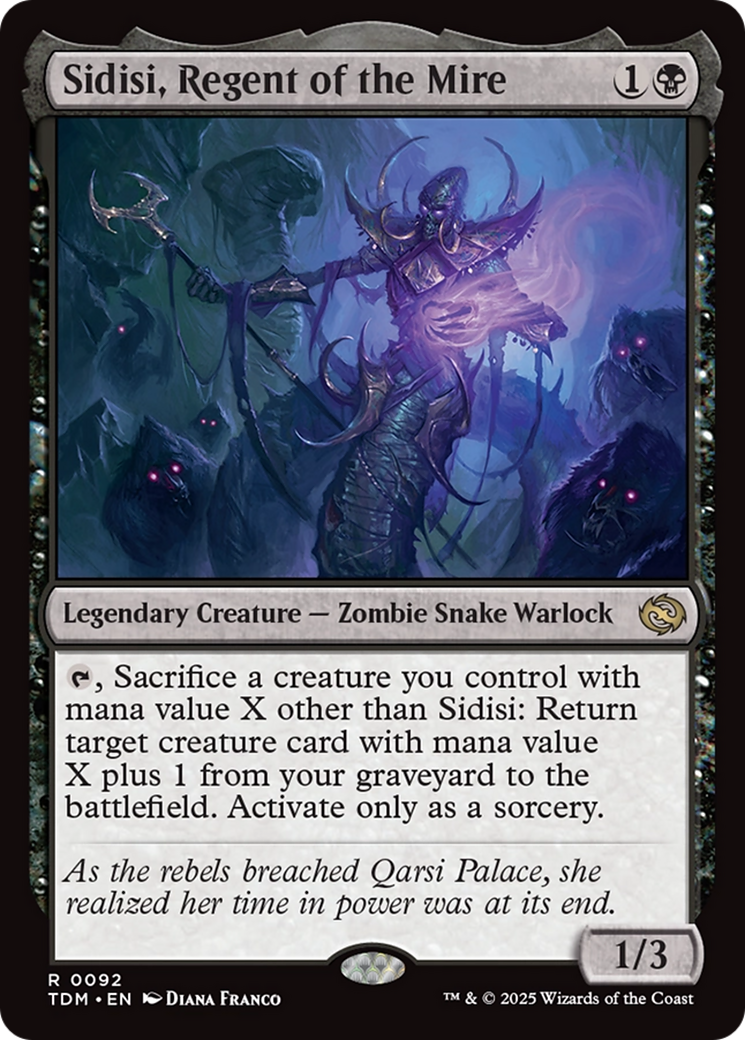 Sidisi, Regent of the Mire [Tarkir: Dragonstorm] | Jomio and Rueliete's Cards and Comics