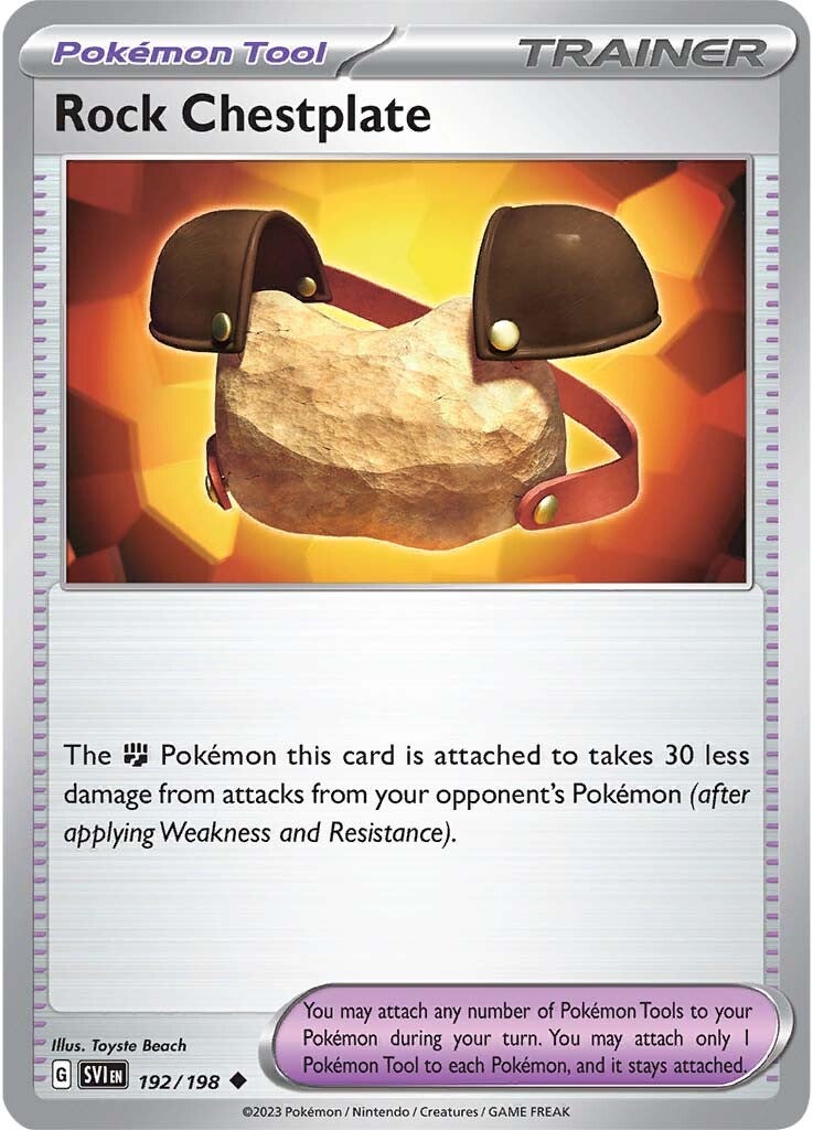 Rock Chestplate (192/198) [Scarlet & Violet: Base Set] | Jomio and Rueliete's Cards and Comics