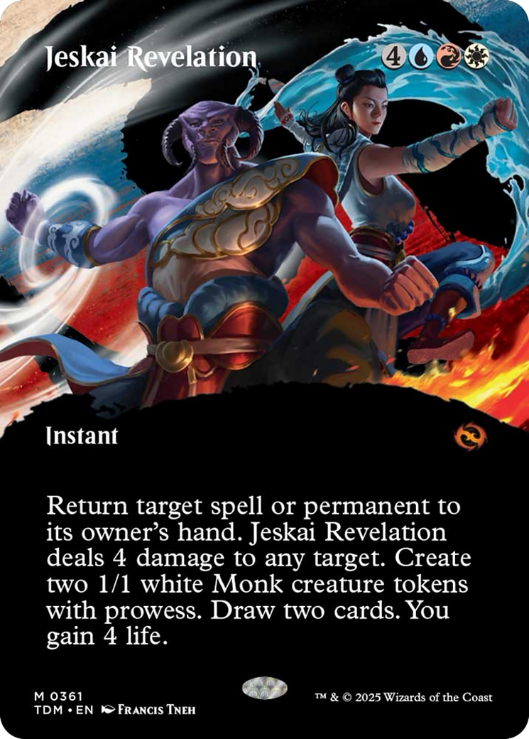 Jeskai Revelation (Borderless) [Tarkir: Dragonstorm] | Jomio and Rueliete's Cards and Comics
