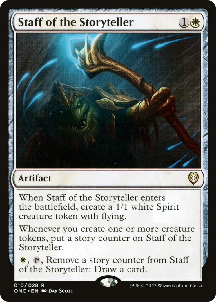 Staff of the Storyteller [Phyrexia: All Will Be One Commander] | Jomio and Rueliete's Cards and Comics