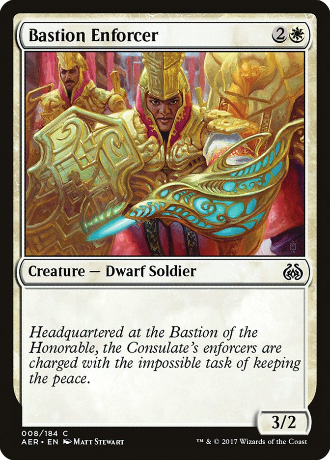 Bastion Enforcer [Aether Revolt] | Jomio and Rueliete's Cards and Comics