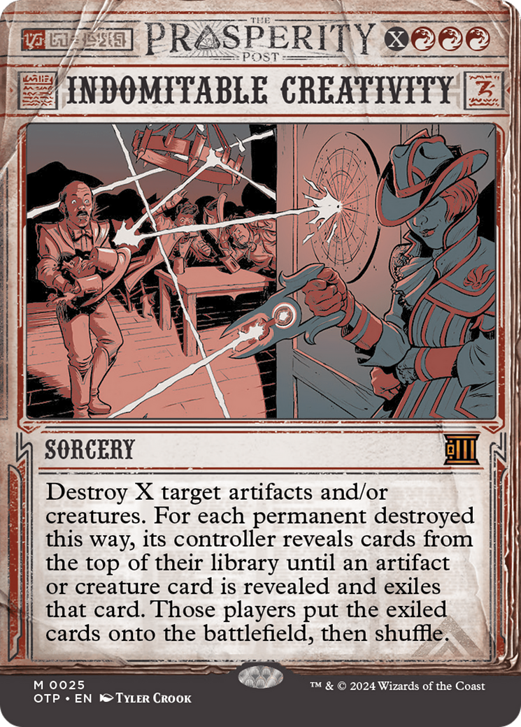 Indomitable Creativity [Outlaws of Thunder Junction: Breaking News] | Jomio and Rueliete's Cards and Comics