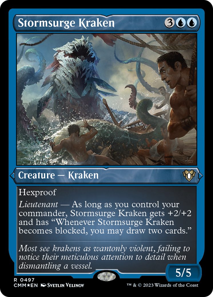 Stormsurge Kraken (Foil Etched) [Commander Masters] | Jomio and Rueliete's Cards and Comics